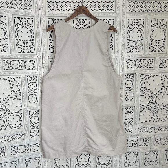 Vintage Neutral V Neck Sleeveless Knee Length Summer Dress Sz XL - Picture 5 of 7